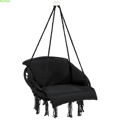Single Hammock Chair with Cushions – Foldable Indoor & Outdoor