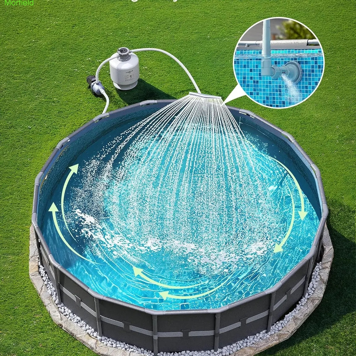 Whale Tail Pool Fountain Spray