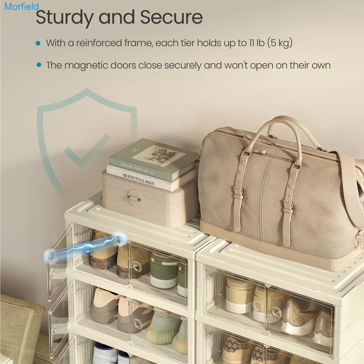 Foldable Shoe Storage Organizer – Stackable Sneaker Cabinet