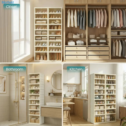 Foldable Shoe Storage Organizer – Stackable Sneaker Cabinet