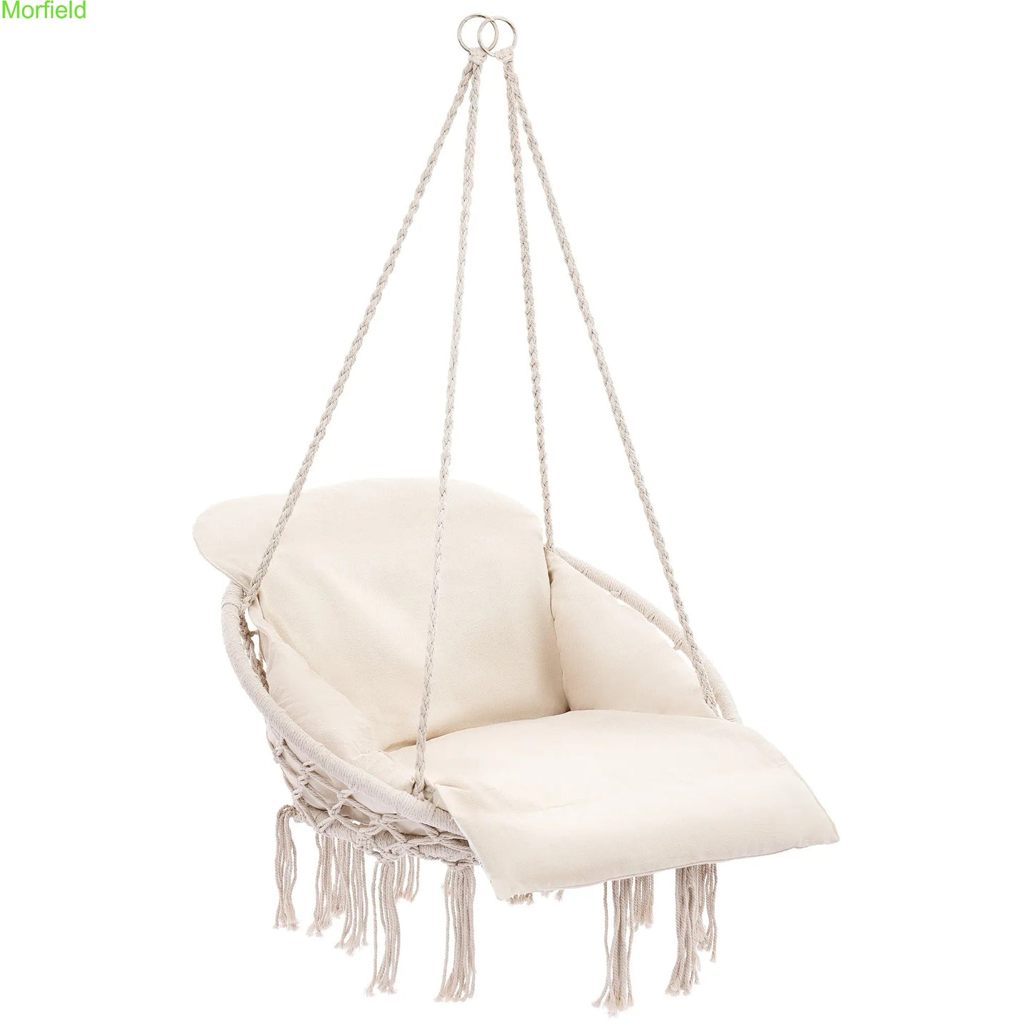 Single Hammock Chair with Cushions – Foldable Indoor & Outdoor